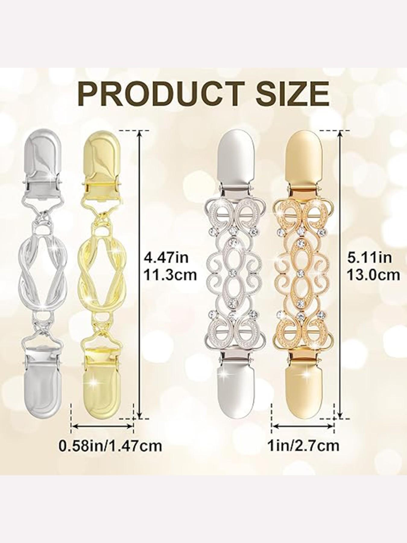 4-Piece Vintage Waist Cincher Set, Retro Sweater Dress Scarf Cardigan Clip, Women's Waist Trainer Belt, Unisex Design