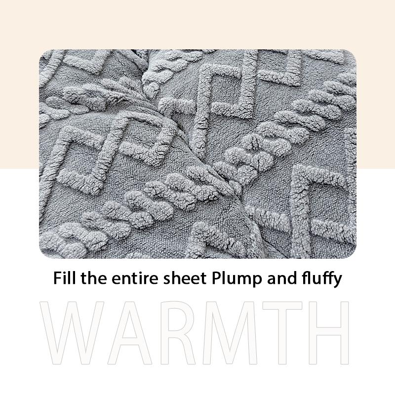 1PC Ultra Soft All Season Heavy Quilt , Double Sided Anti Static Anti Shedding, Plush Warmth, Machine Washable, Suitable for Bedroom Hotel Guest Room(Pillowcase & Pillow Not Included) Cozy Throw Blanket