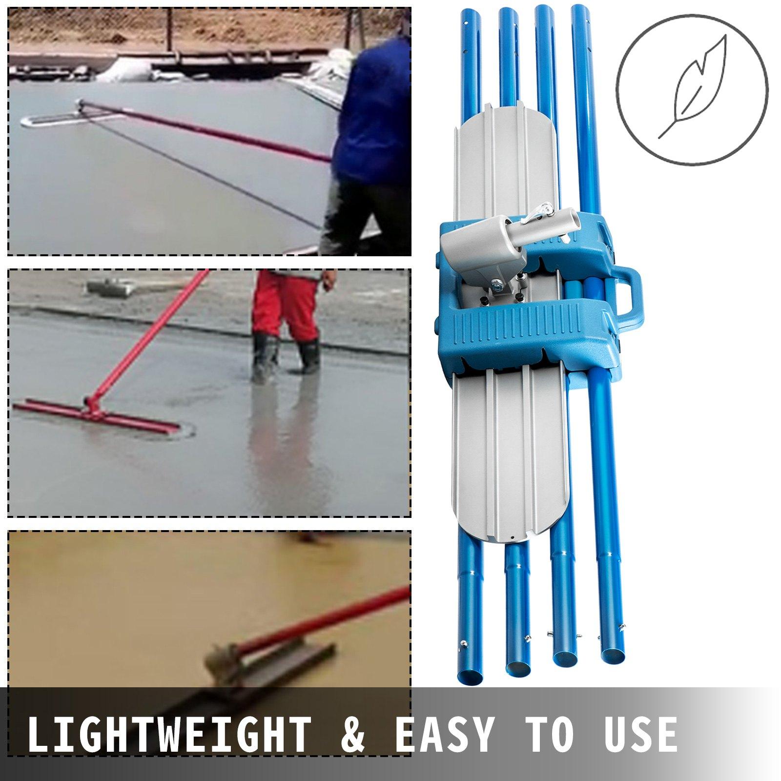 【Father's Day gift】VEVOR Bull Float Magnesium Concrete Float 48 x 8\" Round End Concrete Float Tool Cement Tool Bull Concrete Kit Bull Float with 4 Float Handle Bull Float Bracket Concrete Tools Finishing Bull Float