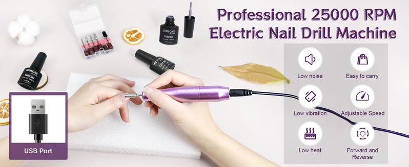 JODSONE 36 Pieces Gel Nail Polish Set U V Light Nail Drill Beginner Set Glossy Surface Easy To Apply Matte Texture All-In-One Manicure Kit