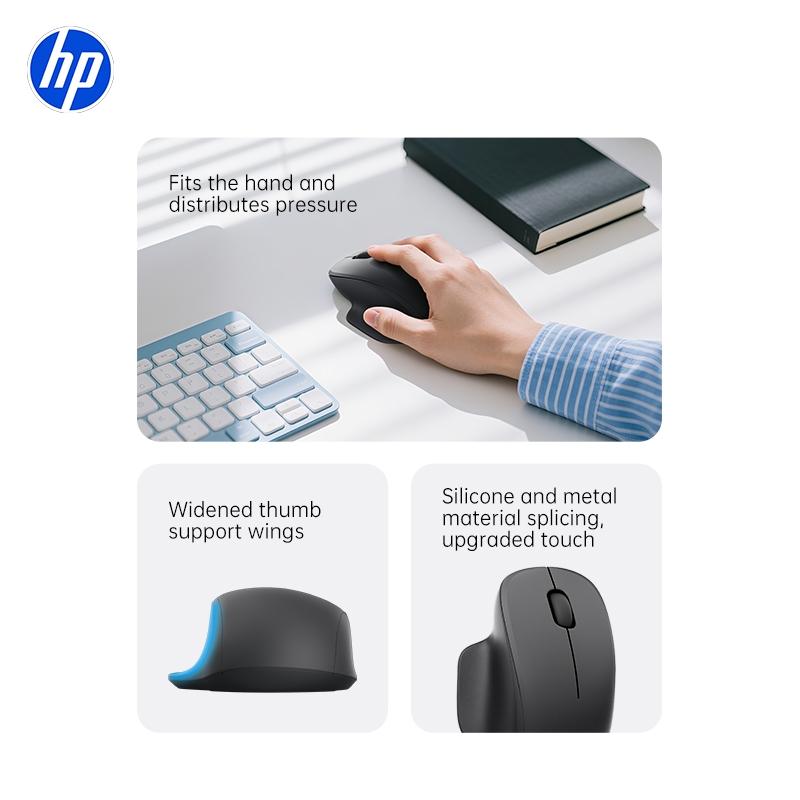 Hp Silent Wireless Dual Mode Mouse, Ergonomic Design, Fast Pairing, High Precision, Compatible with Laptops, Desktops, Tablets, Ideal for Gaming, Work, Daily Use, Computer Gaming Mouse, Cordless Mouse