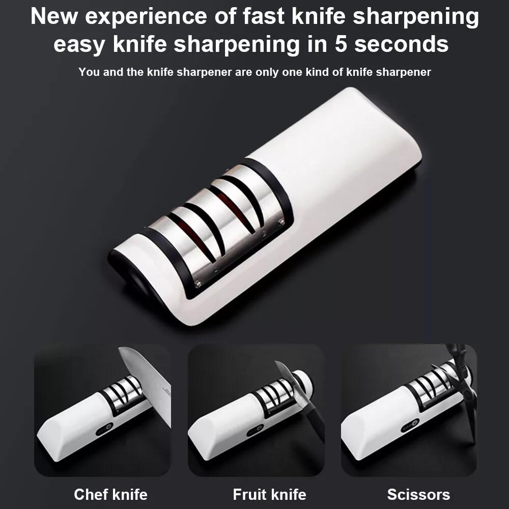 1 PCS Professional Electric Knife Sharpener, 2-Stage Home Kitchen Knives Sharpening