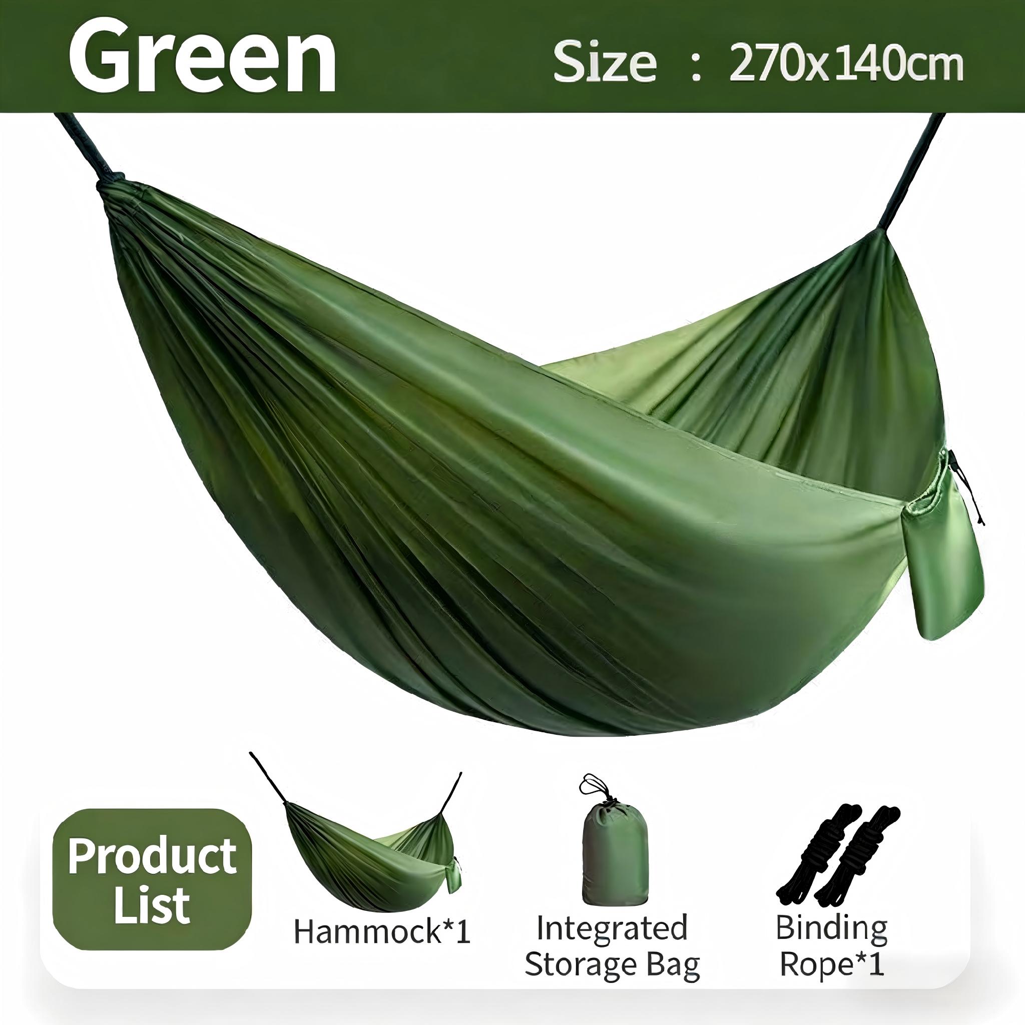 Ultra-Light Portable Hammock (270cm X 140cm), Camping Outdoor Essential Gear, Anti-Tip Load Design, Quick-Dry Breathable Travel Hammock
