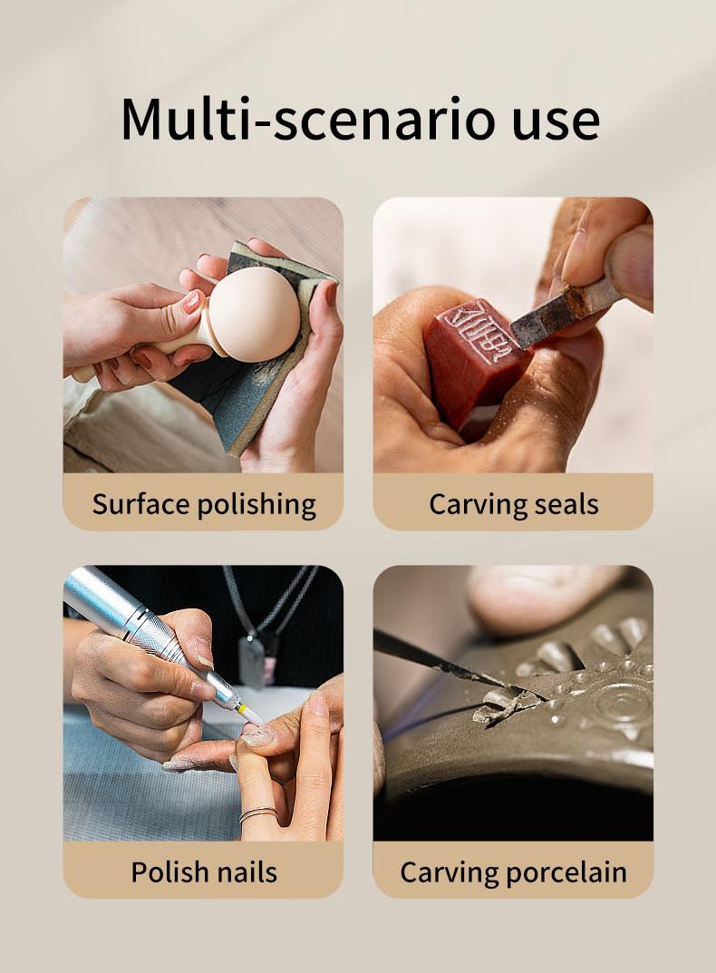 Marwell - Professional nail vacuum cleaner, electric nail dust collector with grinding drill bit, UV lamp, adjustable speed. Suitable for home use and professional nail salons.