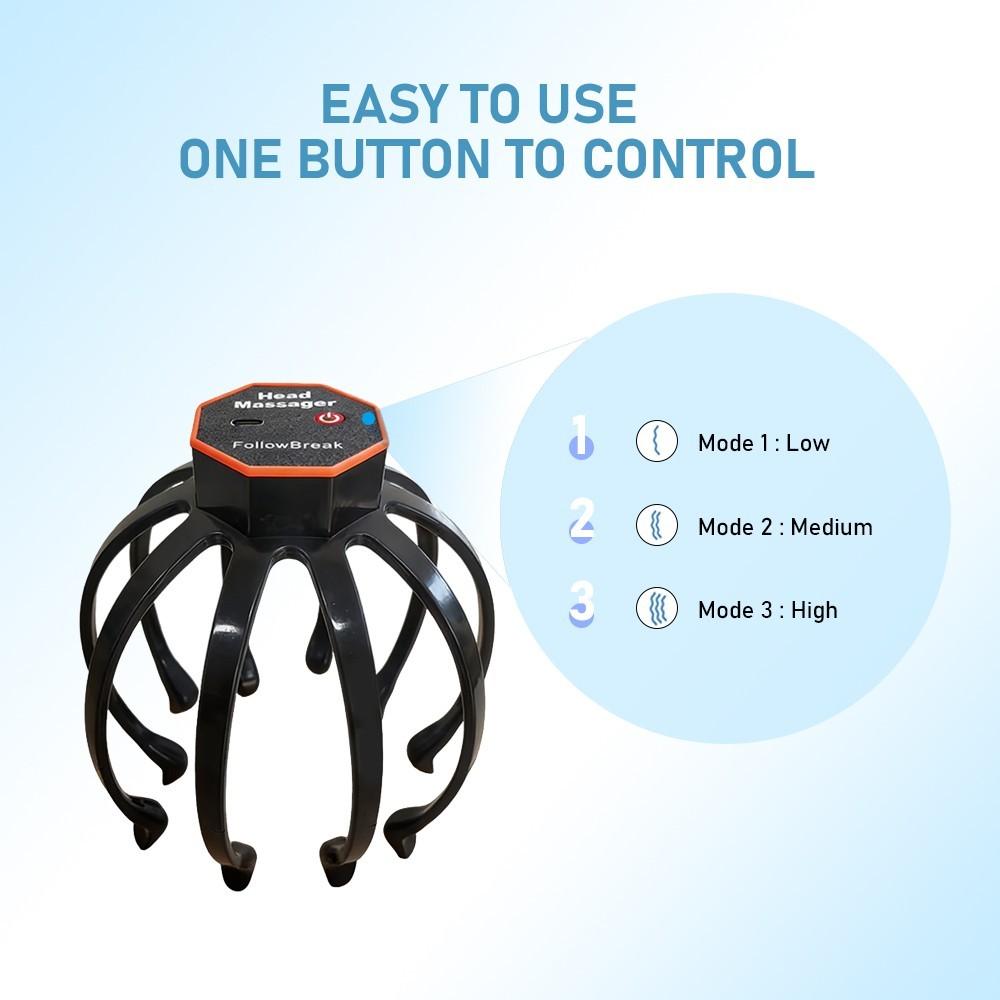 Portable Head Massager, Rechargeable Cordless Head Massager, 3 Adjustable Massage Modes, Holiday Gift