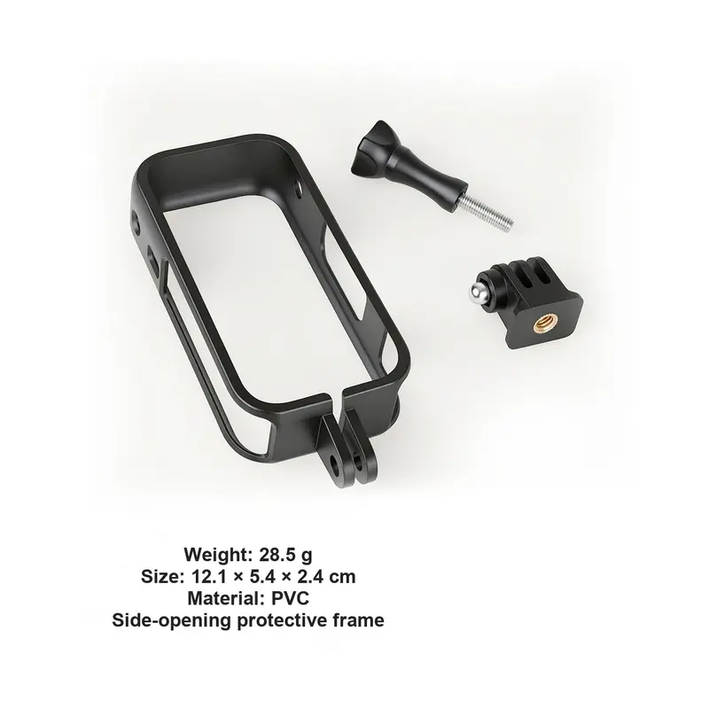 Protective Camera Frame for Insta360 X6, Open-Side Mounting Cage with Battery Access, Adapter and Thumbscrew, Camera Accessories for Photography