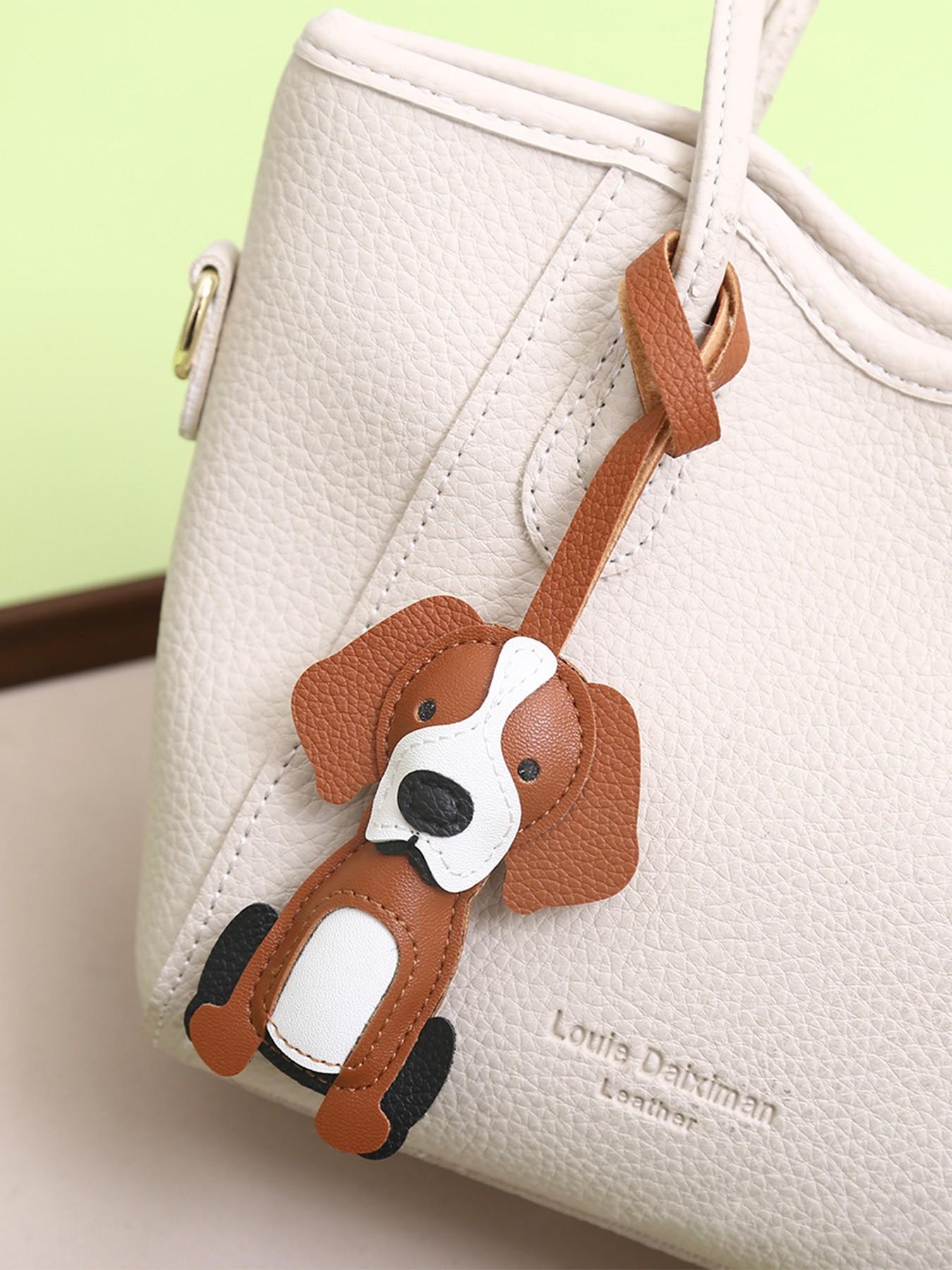 Adorable PU Leather Bulldog Keychain, Bag Accessory, Phone Chain, Valentine's Day Gift for Men and Women, All-Season Casual Style