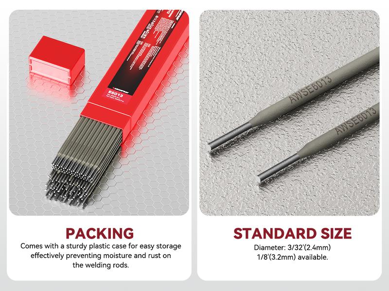 Arccaptain 6013 Welding Rod Carbon Steel 5Lbs ARC Welding Rods for Stick Welder Machine