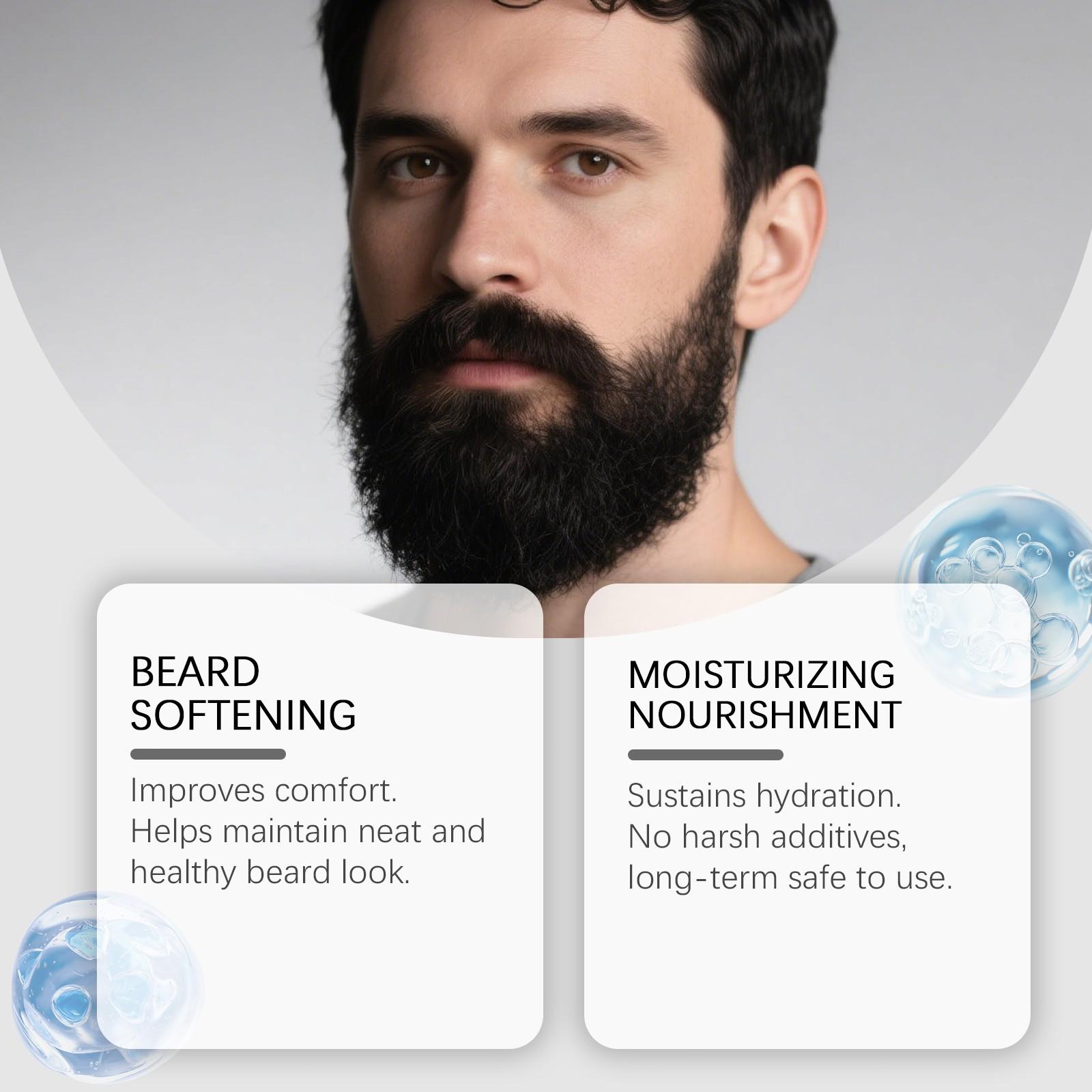 1 Piece/2 Pieces Men's Beard Care Essential Oil, Gentle Formula with Vitamin E, Rosemary Extract, Castor Oil, Daily Softening,