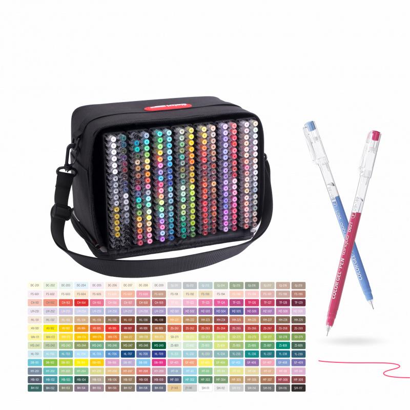 234 Colors Painting Gel Pen Set, Coloring Materials Set, Color System,252Pack Hand-Held Backpack,0.6mmNeedle Tip,Large Capacity Ink Pens,Art Supplies For Diary,Card,DIY,Coloring, Doodling
