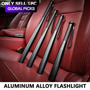 Baseball Bat-Shaped Flashlight, Aluminum Alloy, Three Lighting Modes, Non-Slip Handle, Anti-Drop Wrist Strap, Multifunctional Flashlight
