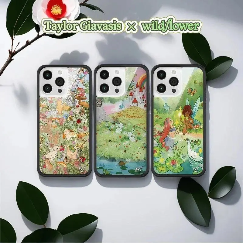 WF Taylor Giavasis Wildflower Protect for iPhone 12 13 14 15 16 17 Pro  Plus WF Grassland Fawn Duck Castle back fan gift slim stylish men cute multi- camo summer black cat c 2-pie acrylic st cont protection tpu cove invisibl use prot light book  c case