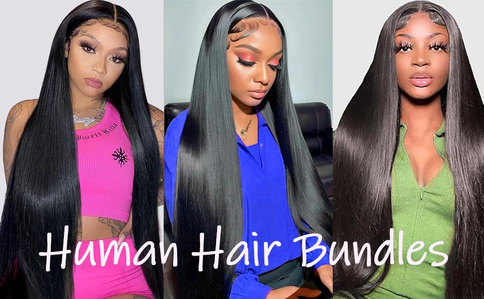 VIPbeauty 10A Straight Bundles with Closure(5*5 Free Part) Human Hair Bundles with Closure 100% Unprocessed Brazilian Virgin Human Hair Weave 3 Bundles with Closure HD Lace