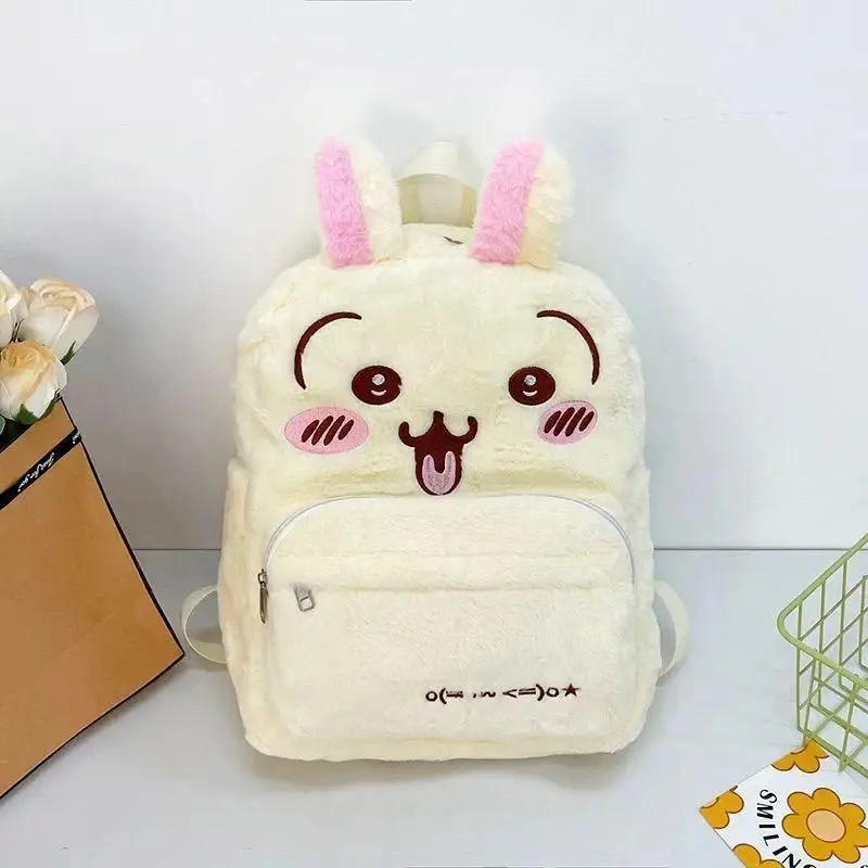 Super Cute Usagi Chiikawa Hachiware Backpack Embroidery Large Capacity Kawaii Student Schoolbag Trendy Ins Daily Backpack Gift