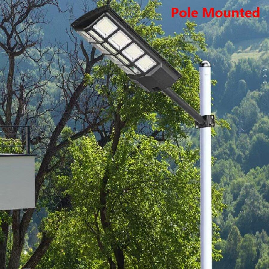 400W Solar street light with remote control, dusk to dawn, outdoor lights, solar light, can be wall mounted or pole mounted streetlamp parking lot light dusk hxsolar  light Radar Induction Three Sided Luminescence solar lights outdoor