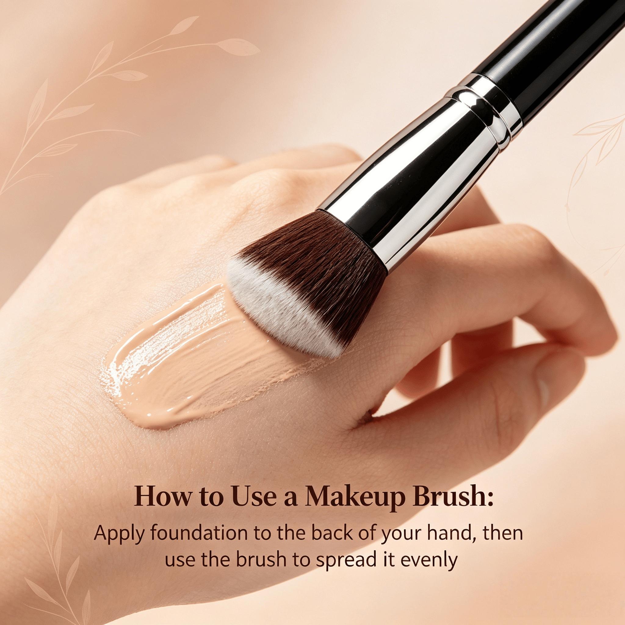 Flat Top Foundation Brush, Soft Synthetic Hair, Flawless Face Makeup, Concealer Bb Cream Brush, Perfect for Smooth Application