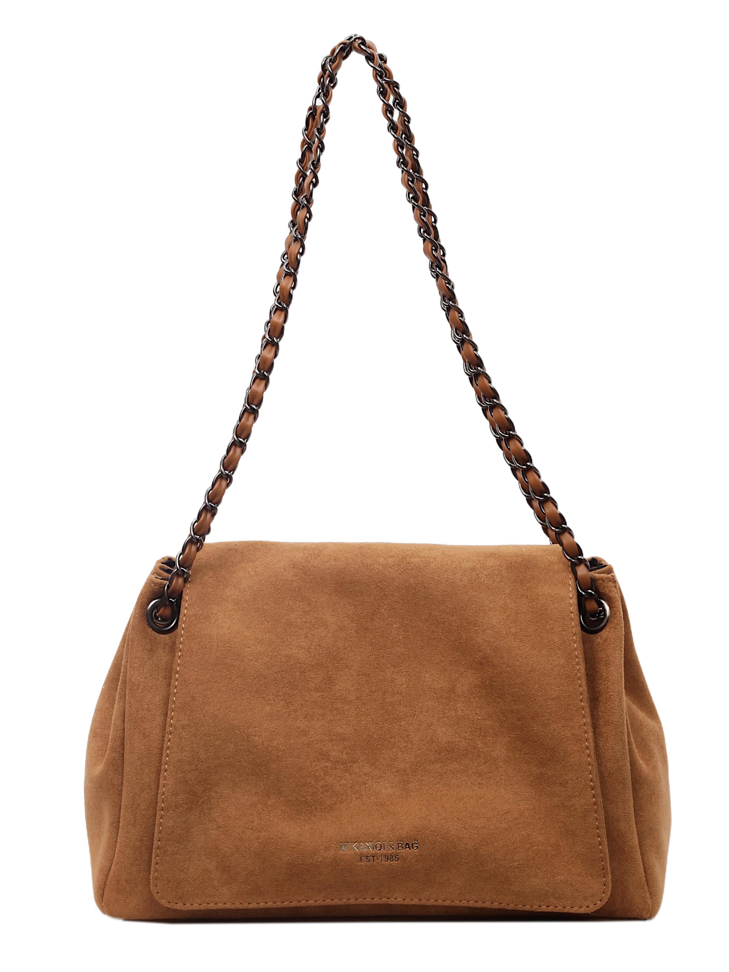 Women's Fall/Winter Suede Shoulder Bag with Fashion Woven Chain, Ideal for Commuting and Shopping, Perfect Gift Chain Bag
