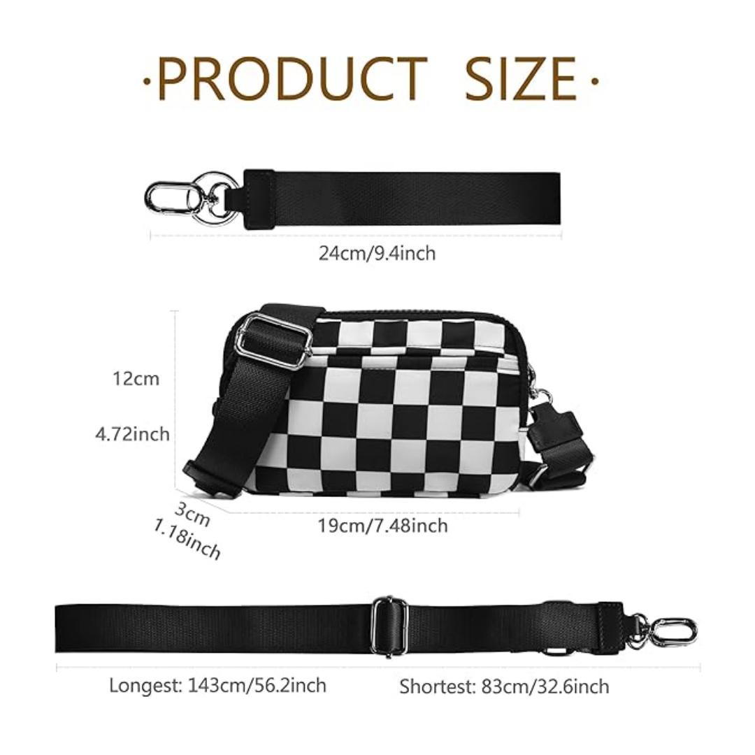 Checkered Wristlet Wallets for Women Nylon Quilted with 4 Zippers Travel Credit Card Holder Cell Phone Organizer Coin Purse Crossbody Key Bag with ID Window RFID Blocking Compact Pouch Checkered Wristlet Wallets for Women Nylon Quilted with 4 Zippers Travel Credit Card Holder Cell Phone Organizer Coin Purse Crossbody Key Bag with ID Window RFID Blocking Compact Pouch