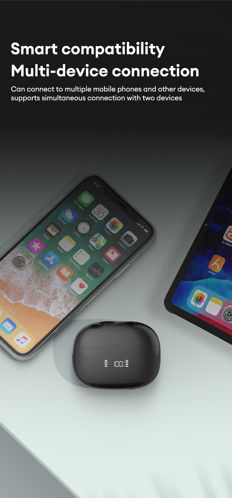 Clipbuds 7 Clip-on Design Wireless Headphones, Powerful Sound Effects for Music, Dustproof & Waterproof Sports Earbuds for Running, Workout, Audio