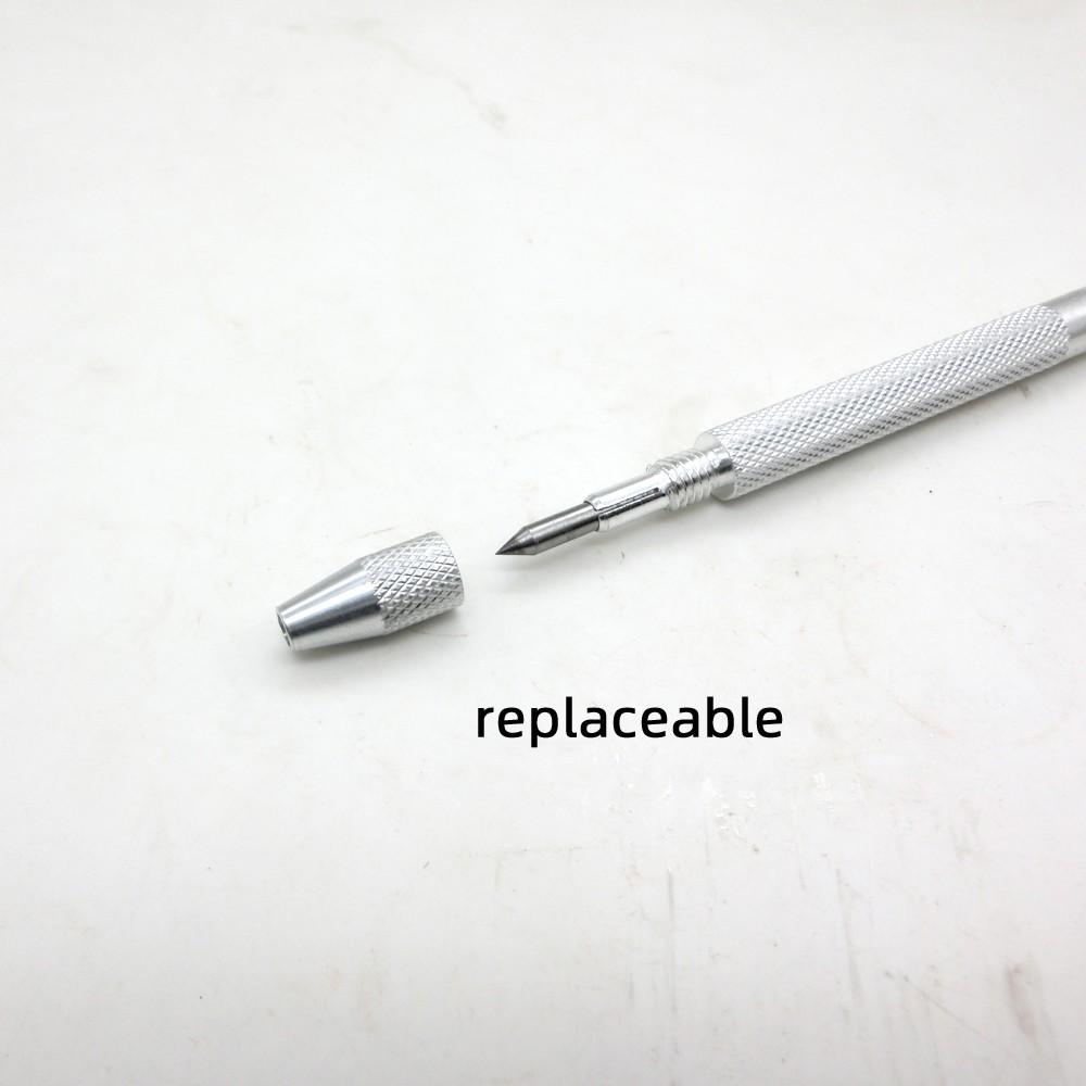 Tungsten Carbide Engraving Tool Set, Includes 1 Piece Sharp Tip & 10 Replacement Tips, Portable Metal Etching Pen, Rust-Resistant