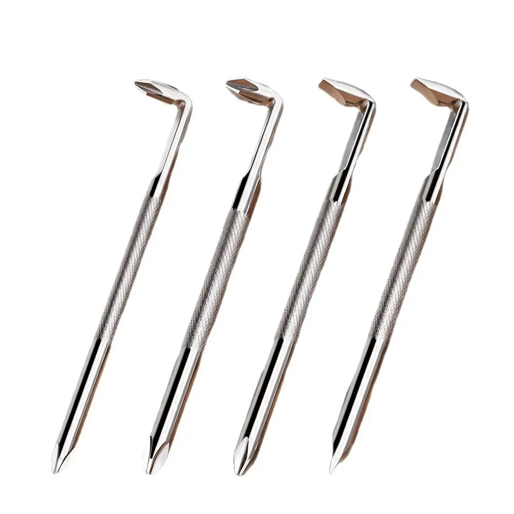 4PCS Offset L Screwdriver Tool, 90 Degree Right Angle Double End Phillips & Slotted Screwdriver Bits for Tight Hard-to-Reach Areas