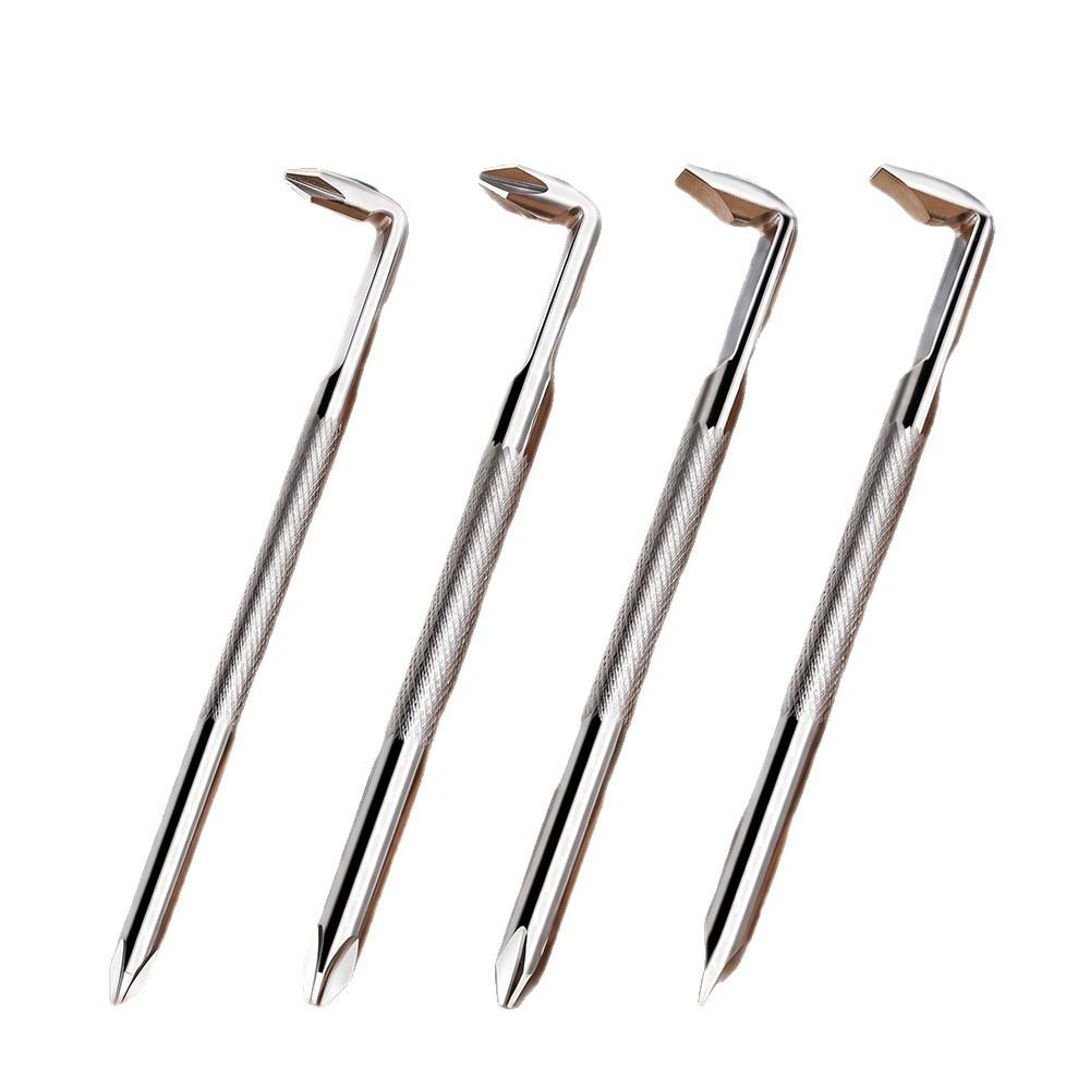 4PCS Offset L Screwdriver Tool, 90 Degree Right Angle Double End Phillips & Slotted Screwdriver Bits for Tight Hard-to-Reach Areas