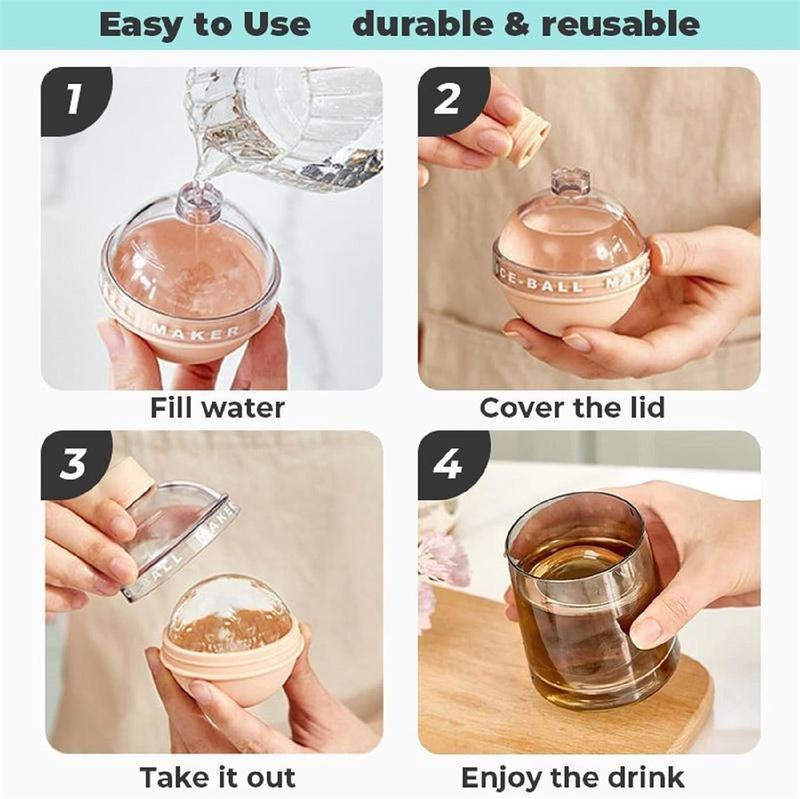 3PCS-2025 summer creative light bulb ice mold, whiskey ice ball making machine mold, whiskey drink cocktail drinking round ice freezing mold, reusable, arbitrary color