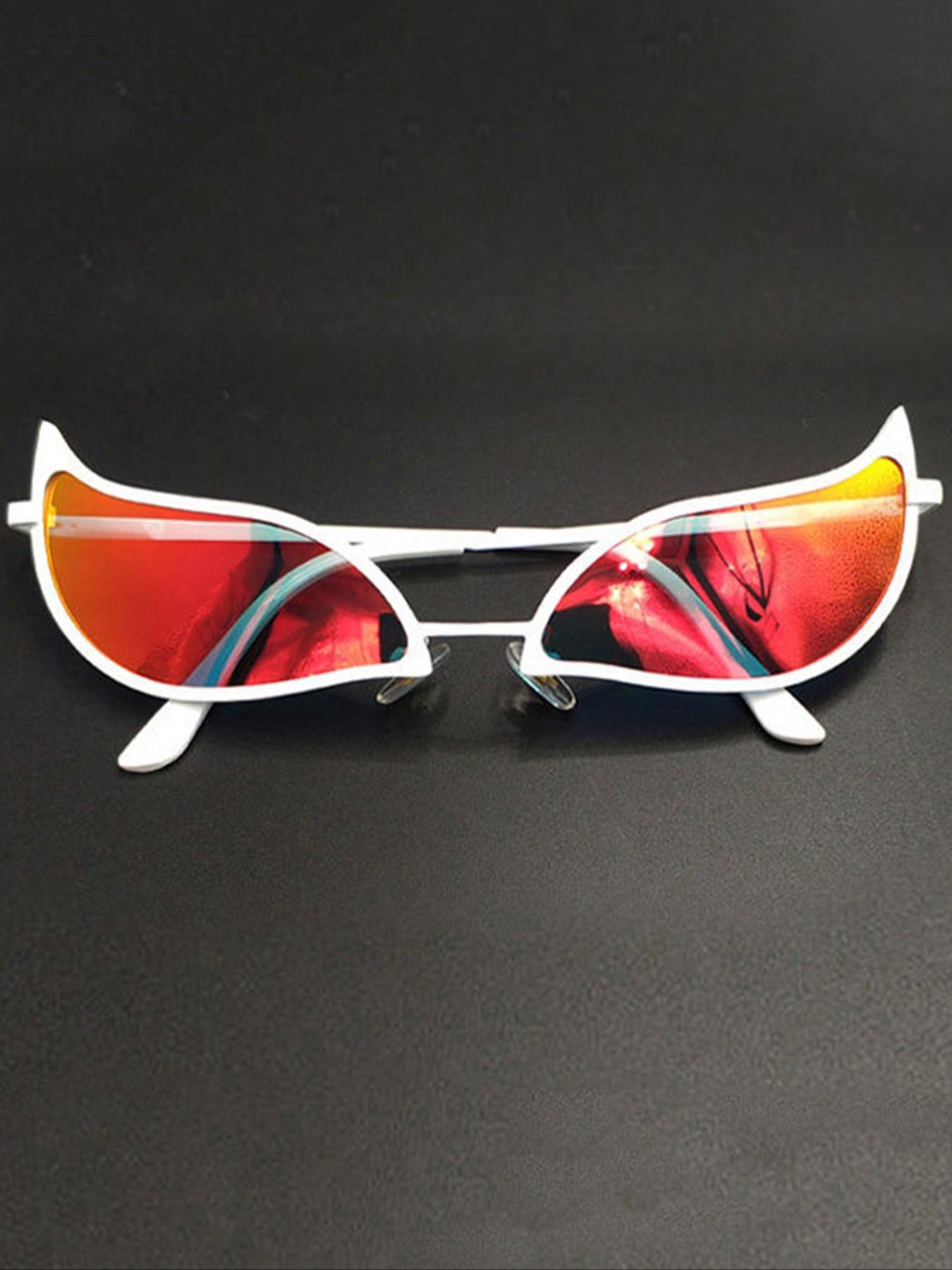 Donquixote Doflamingo Cat Eye Cosplay Sunglasses, 1 Pair Novelty Sunglasses for Men & Women, Funny Vintage Sun Glasses Male Female Eyewear for Daily Use, Trendy Shades, Summer Sunglasses, Stylish Glasses, Funky Sunglasses, Trendy Styling Sunglasses