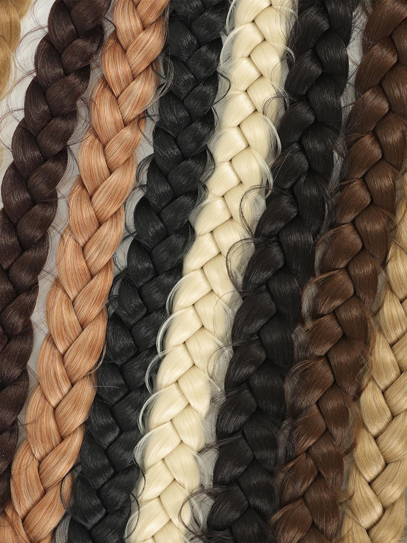 Women's Synthetic Long Twist Braid Ponytail Extension, 24-Inch Rubber Band Wig for Daily Use & Special Occasions, All-Season Hair Accessory, Synthetic Braids, Synthetic Braided Wigs