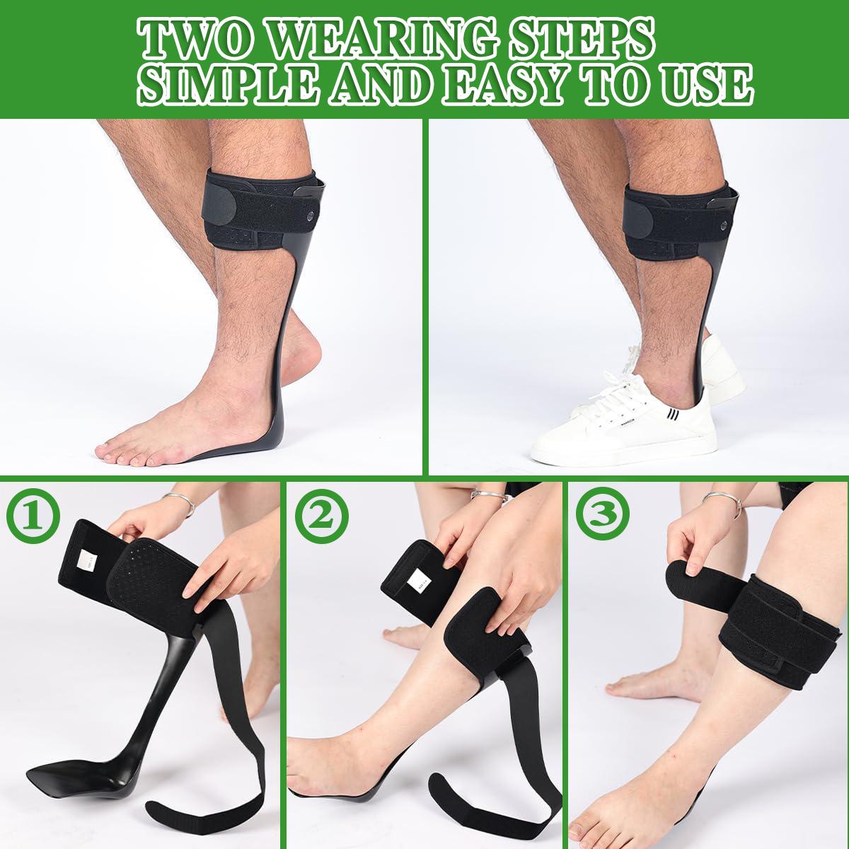 AFO Drop Foot Orthotic Brace, Lightweight Ankle Support Stabilizer with Washable Pad, Comfortable Daily Wear Walking Aid for Men and Women, Healthcare, Base Pad Leg & Foot Supports