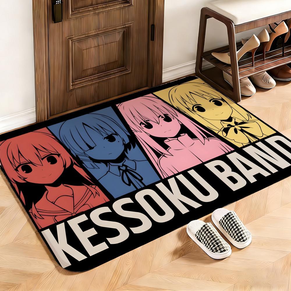Music Bocchi the Rock! Floor Mat This soft flannel mat provides a cozy Soft flannel mat with quick water absorption, non-slip and durable. Easy to clean, ideal for bathroom and entryway use.
