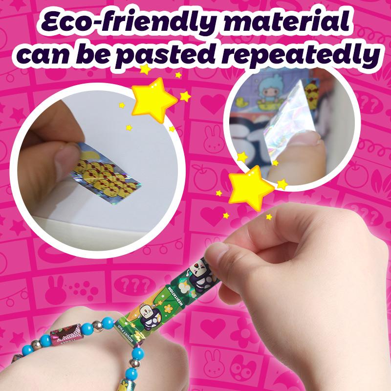 Wearable & Shareable Handmade DIY Sticker kit Toy Bracelet | Includes ...