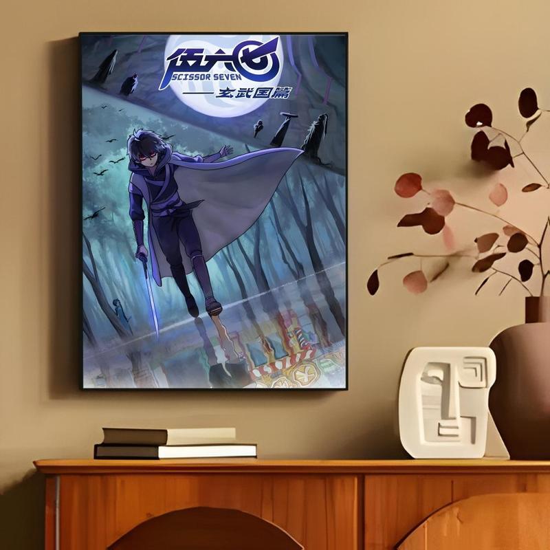 Chinese Action Comedy Scissor Seven Season Poster Waterproof Moisture-Proof Scratch-Resistant Durable HD Self-Adhesive Poster For Living Room Bedroom Cafe Bar Corridor Wall Decor & Gifting