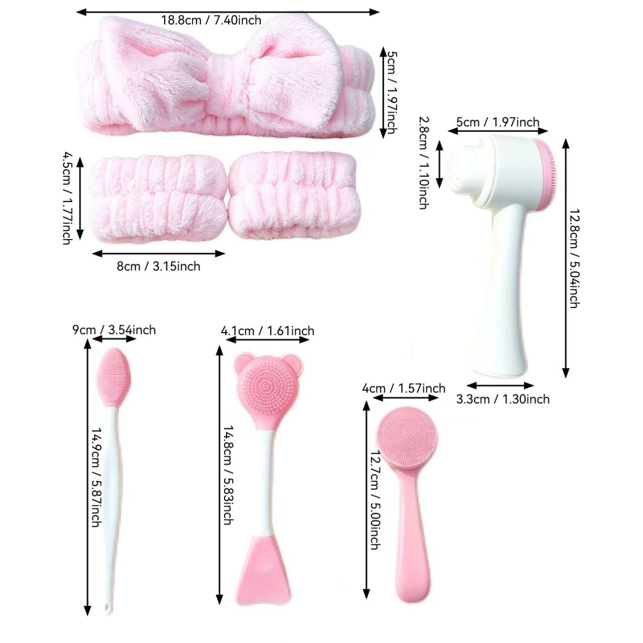 Series Manual Facial Cleansing Tool Set, 7-Piece Face Care Kit, Portable, Ideal for Home & Travel, Perfect Gift for Holidays & Birthdays