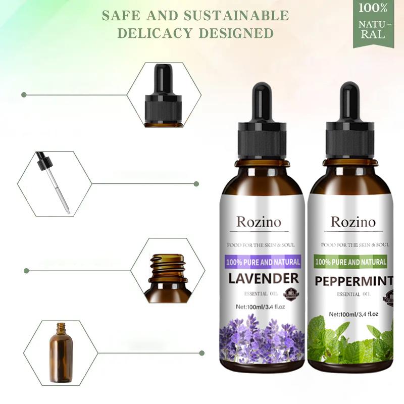 Rozino 100% Pure Natural Argan Essential Oil - Nourish Skin & Soul Herbal Hair Serum with SPF 15 curly hair oil treatment