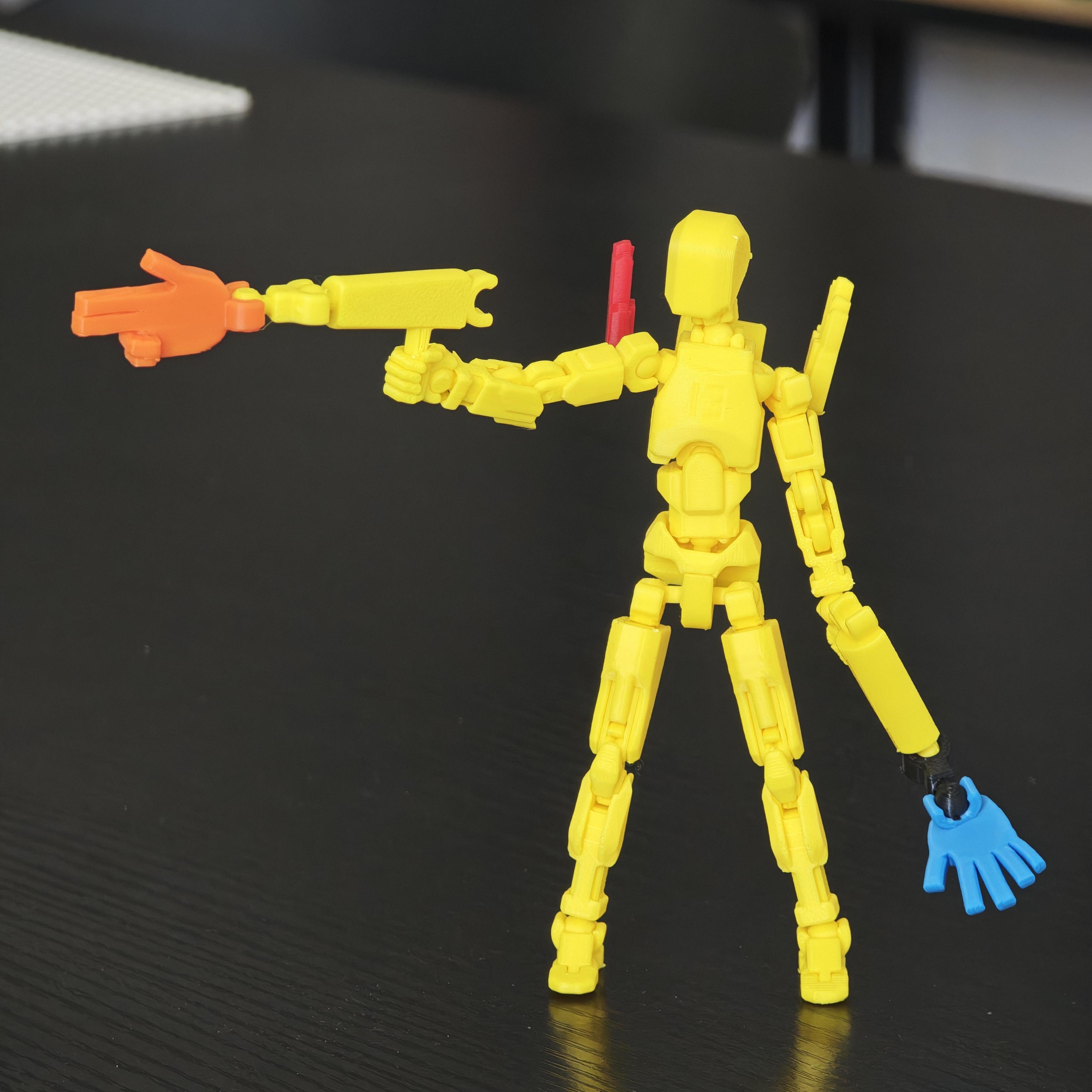 2026 Popular Horror Creepy 3D Printed Articulated Model Figure, Horror Monster Series Yellow Articulated Model Figure Character Statue, Home Decor Collectible Toy, Ideal Birthday & Abstract Weird Gift for Fans (4 Colors Palm)