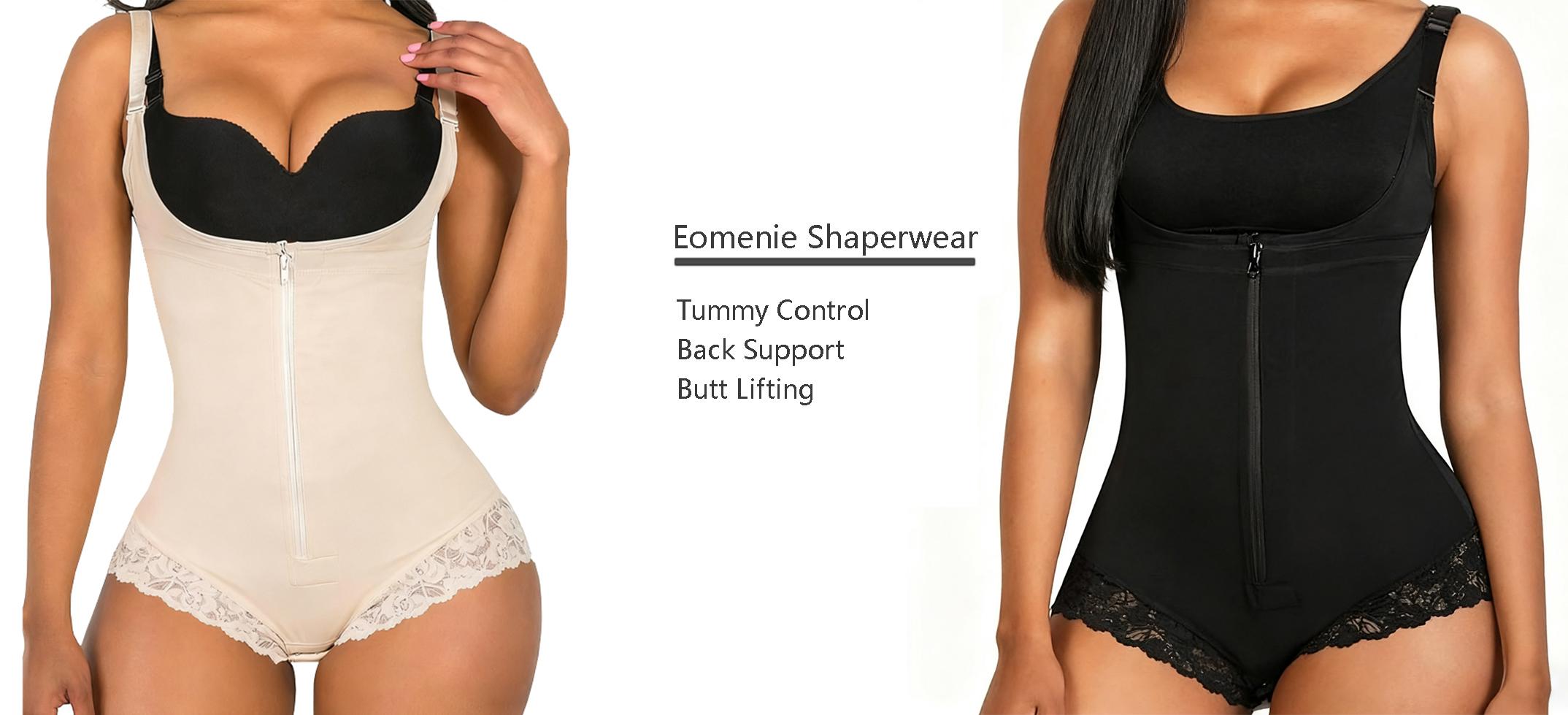 Eomenie fajas Colombianas Shapewear for Women Postpartum Tummy Control Bodysuit Butt Lifter Shaper with Zipper Crotch High Compression Full Body Shaper #Spring Glow Up