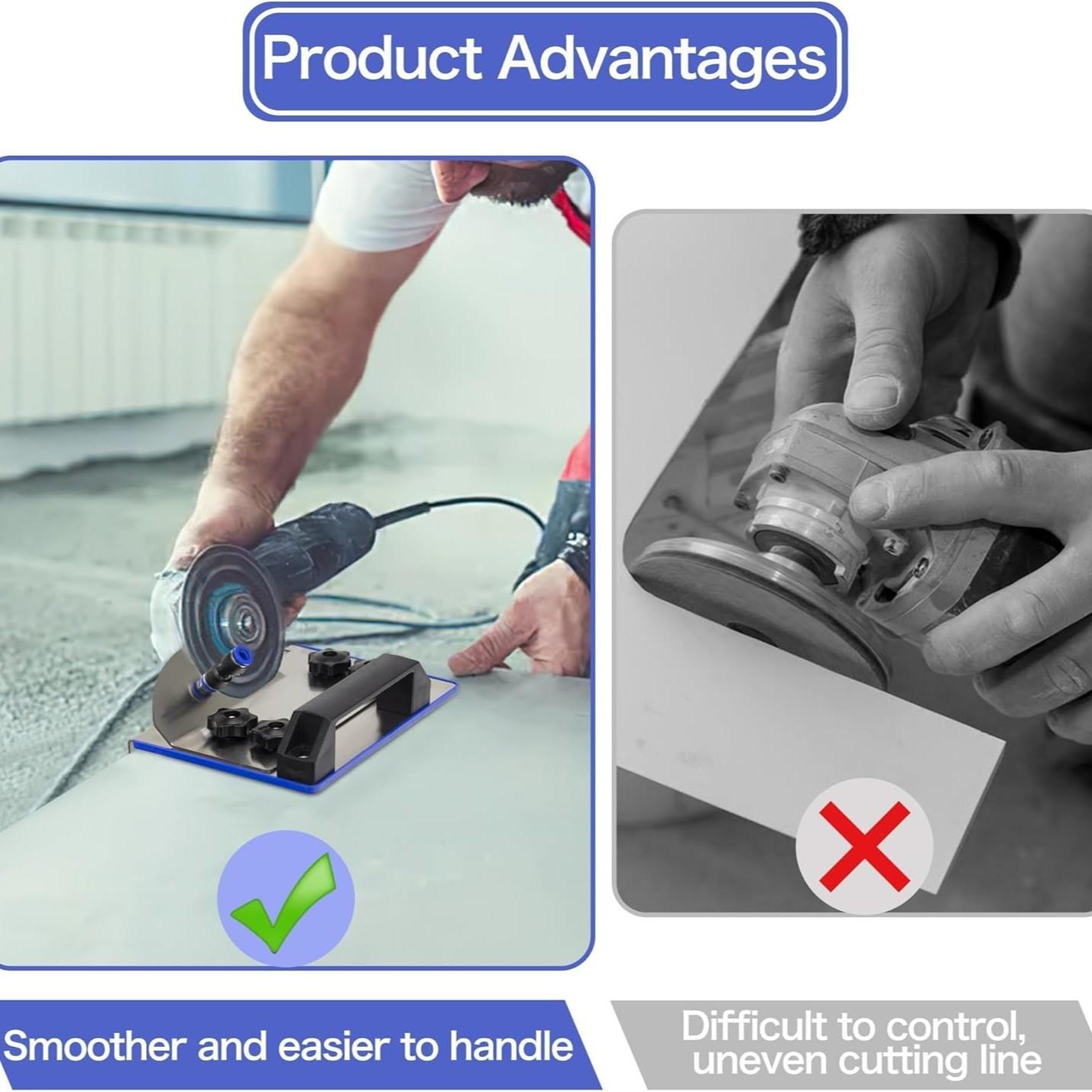 Angle Grinder Attachments Stand for the Pro, 45 Degree Tile Chamfering Tool, Ceramic Tile Cutter Tool, Precision Tile Cutting