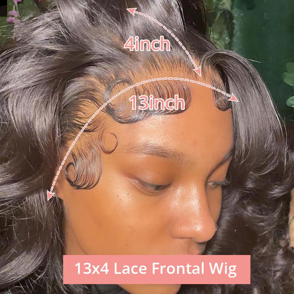 4x4 Body Wave Lace Closure Wig Human Hair 180% Density Brazilian Lace Front Hair Wigs VIrgin Hair