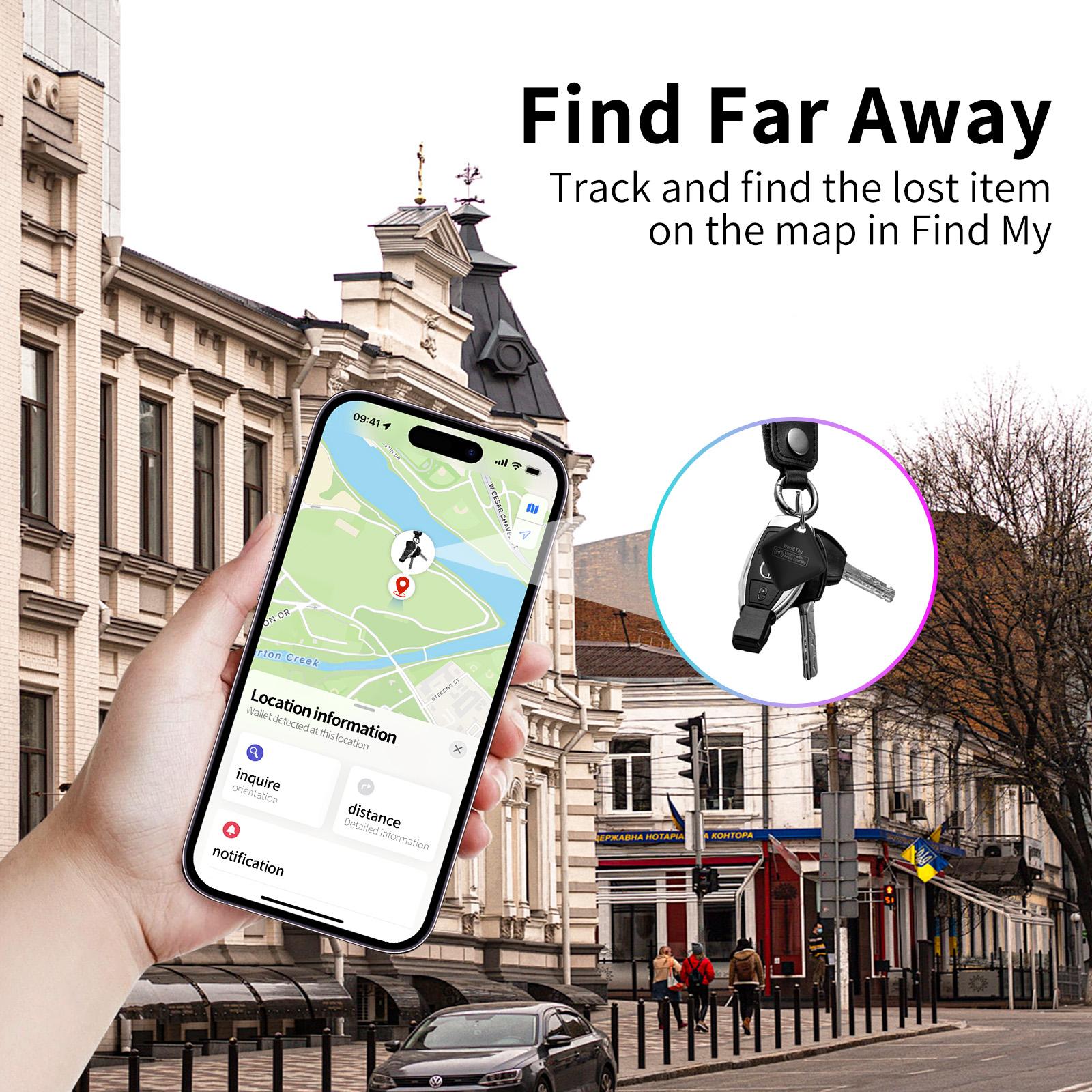 Air Tags, Smart Tag Works with Find My (iOS Only), Item Finder for Keys, Luggage, Suitcases, Wallets, Replaceable Battery, IP67 Waterproof, Worldwide Tracking, 60-80db, 4 Pack wireless key finder
