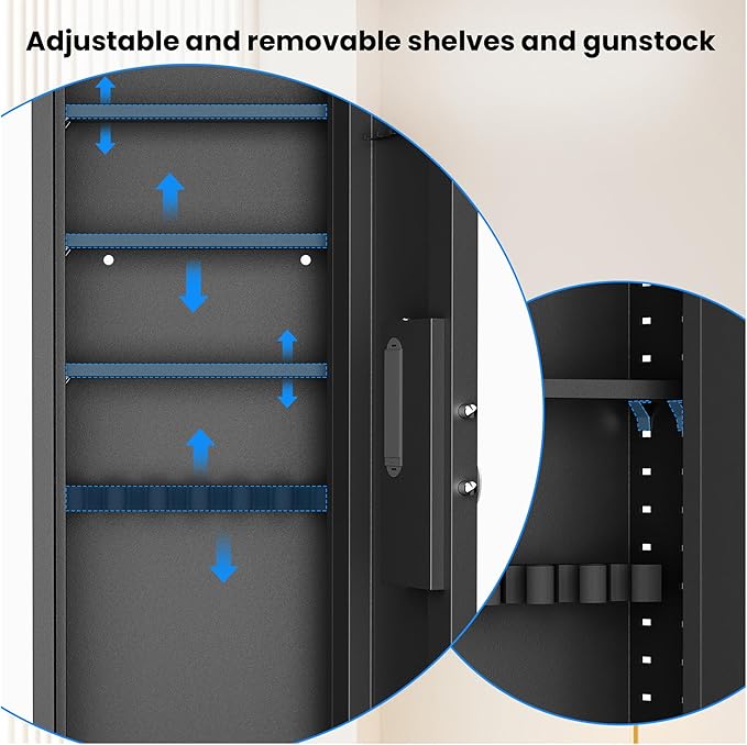 THOF,rapid access,pistol safe,2 ways to unlock,Passcode,key,Passwod Touch Panel In-Wall Safe,Hidden Wall Safe,Black and white,Avoid security risks