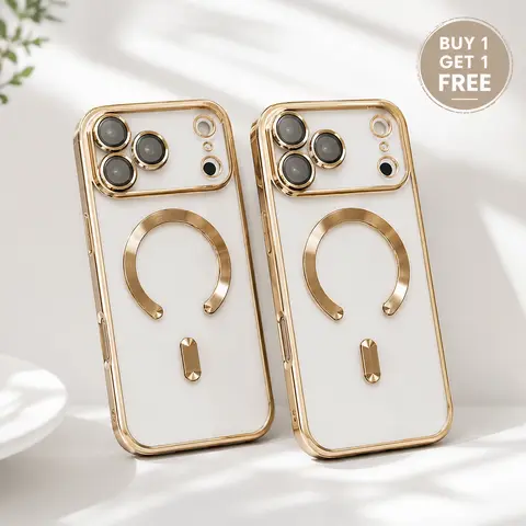 2-Pack Magnetic Phone Case for iPhone 18 Pro Max 17 Pro Max 18 Pro 16 15 14 13 12 Series, Clear Shockproof Case, MagSafe Compatible, Slim Protective Cover, Buy 1 Get 1 Free,Phone Case for iPhone 18 Pro Max 17 Pro Max