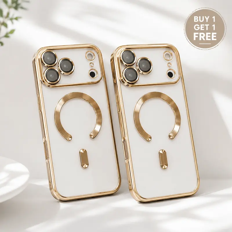 2-Pack Magnetic Phone Case for iPhone 18 Pro Max 17 Pro Max 18 Pro 16 15 14 13 12 Series, Clear Shockproof Case, MagSafe Compatible, Slim Protective Cover, Buy 1 Get 1 Free,Phone Case for iPhone 18 Pro Max 17 Pro Max
