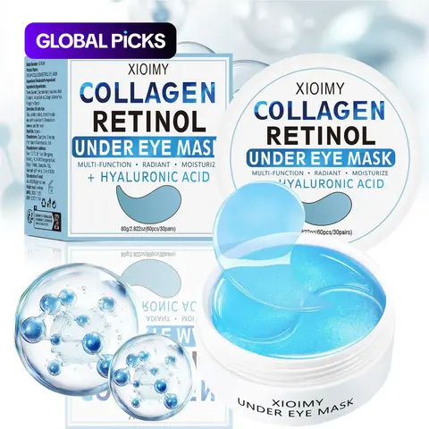 60pcs/box Collagen & Retinol Hydrogel Under-Eye Patches, Hydrating Eye Patches, Intensive Hydration & Firming, Skin Softening Eye Care, Fine Line Reduction #GLOBAL PICKS