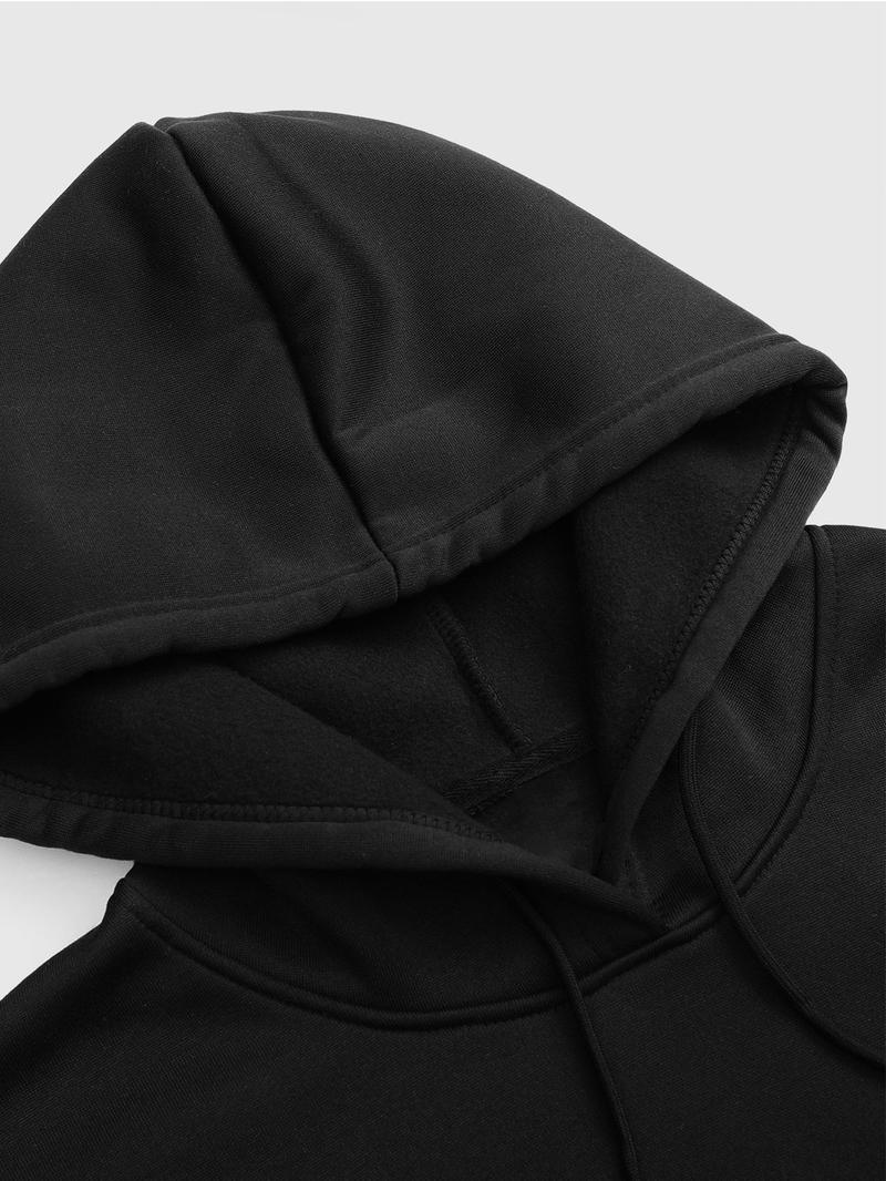 Hooded Sweatshirt with Rhinestone Wings Print, Street Style Fitted Long Sleeve, Soft Comfortable Fabric, All Seasons Wear