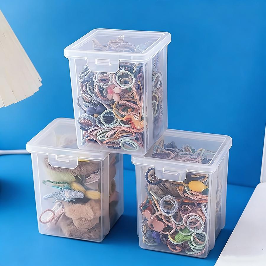 Transparent Stackable Storage Containers, Dustproof Design With Sealed Lids, Multi Use Organizer for Hair Accessories Jewelry & Crafts