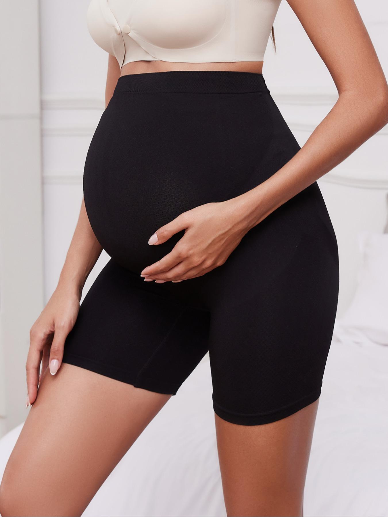 Women's High Waist Maternity Shorts, Soft Elastic Fabric, Casual Daily Wear, Comfortable Pregnancy Pants for All Seasons, Prenatal Maternity Clothing