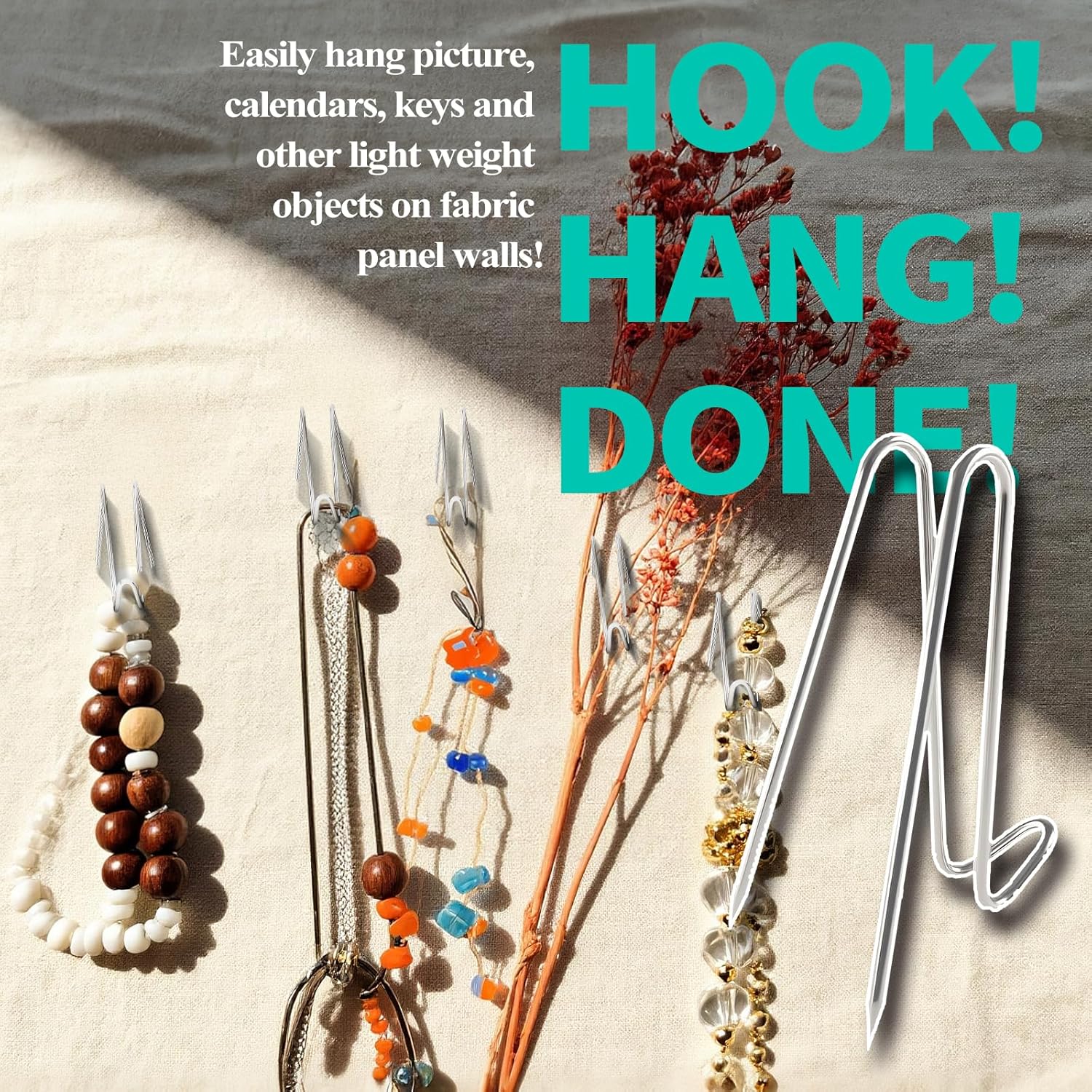 Cubicle Hooks - 40 count  Fabric Panel Wall Hook with Clear Storage Box, Cubicle Frame Picture Hanger & Cubical Wall Hooks for Office  School Decor & DIY Parties Interior Exterior (40)