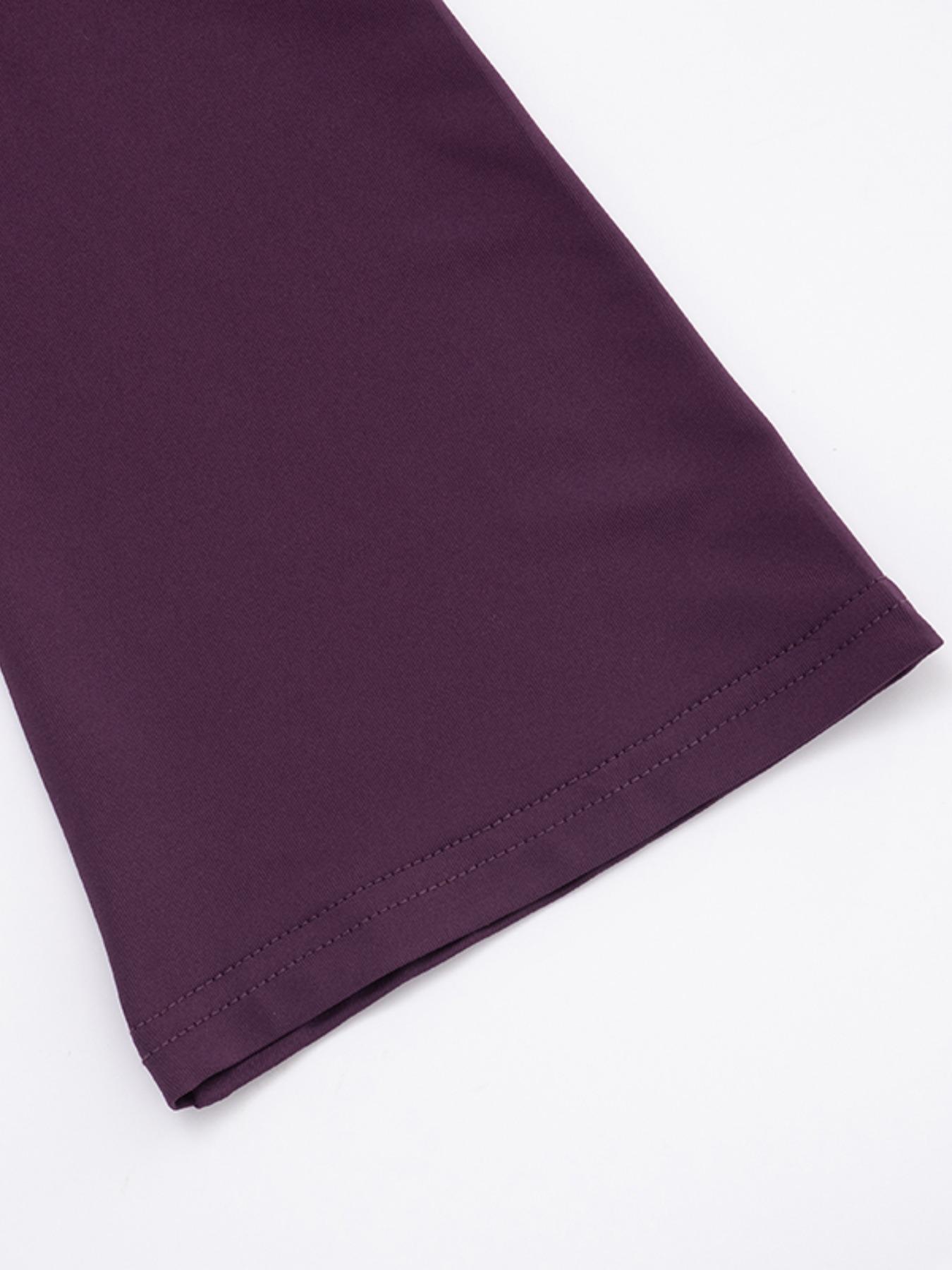 Women's Fashion Casual Solid Color Deep V Neck Flounce Sleeve Fitted T-Shirt Top, Comfortable Spring & Fall Wear, Versatile Ladies' Clothing Womenswear