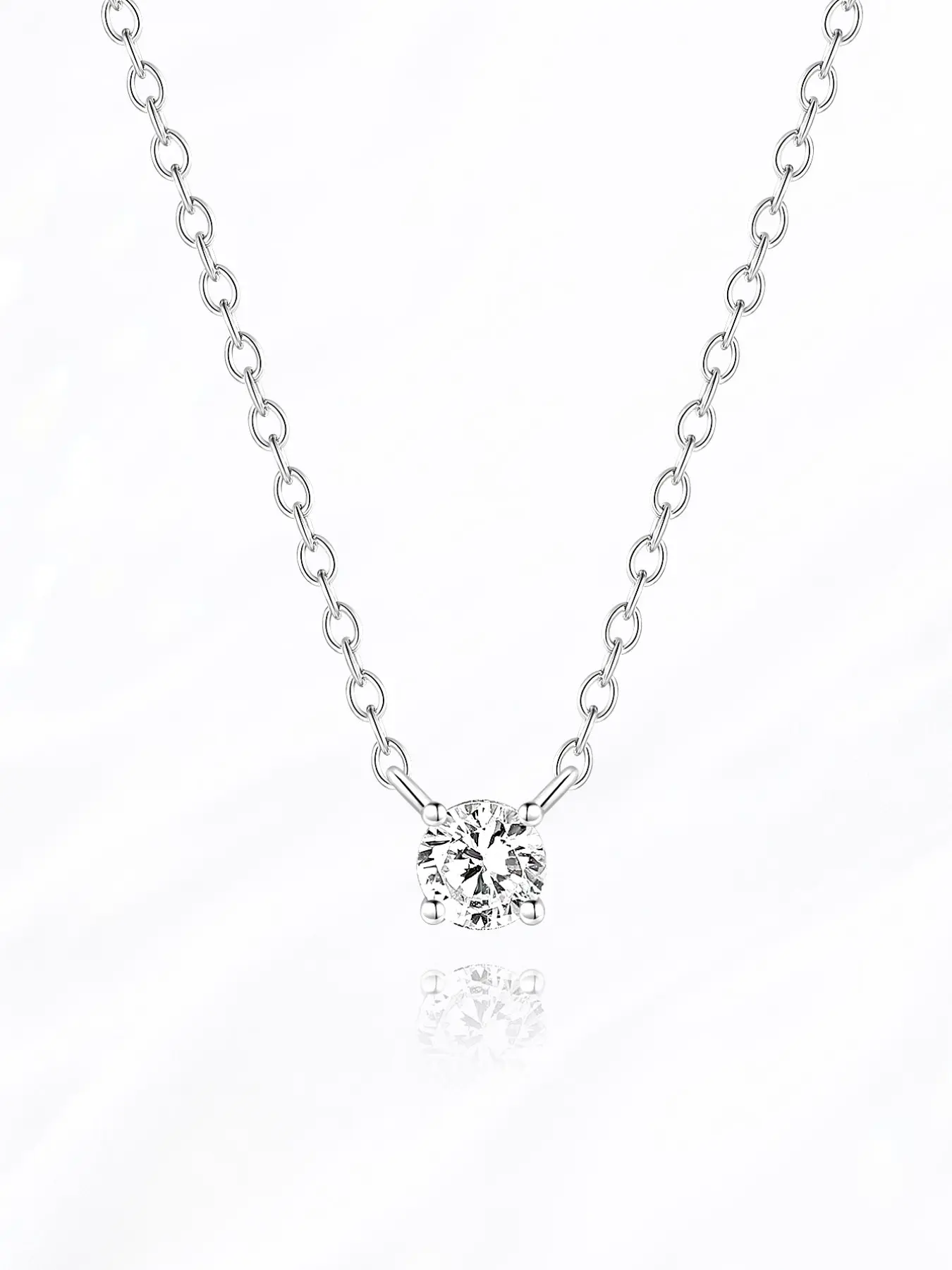 VORA 18K Gold Plated S925 Sterling Silver D Color VVS Synthetic Diamond Moissanite Pendant Necklace | Sparkly Classic Four Prong Solitaire Chain Hypoallergenic ,Non-Tamish, Waterproof Ideal Holiday Gift Choice